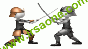 انیمیشن samurais sword fighting