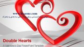 قالب پاورپوینت سه بعدی متحرک double hearts