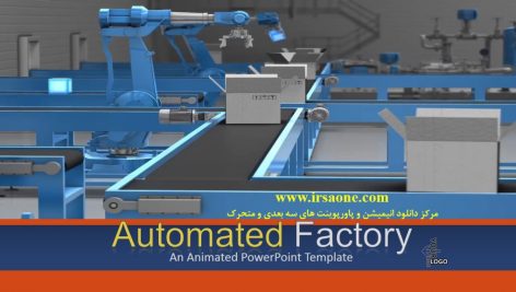 قالب پاورپوینت سه بعدی متحرک automated factory