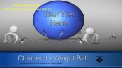 قالب پاورپوینت سه بعدی متحرک chained to big weight ball