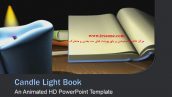 قالب پاورپوینت سه بعدی متحرک book by candle light