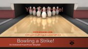 قالب پاورپوینت سه بعدی متحرک bowling a strike