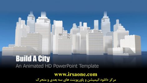 قالب پاورپوینت سه بعدی متحرک build a city