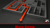 قالب پاورپوینت سه بعدی متحرک maze arrow