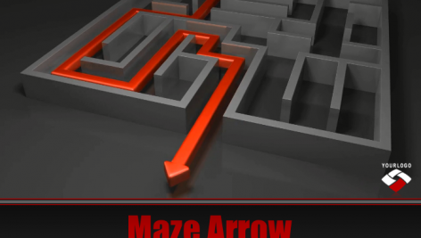 قالب پاورپوینت سه بعدی متحرک maze arrow